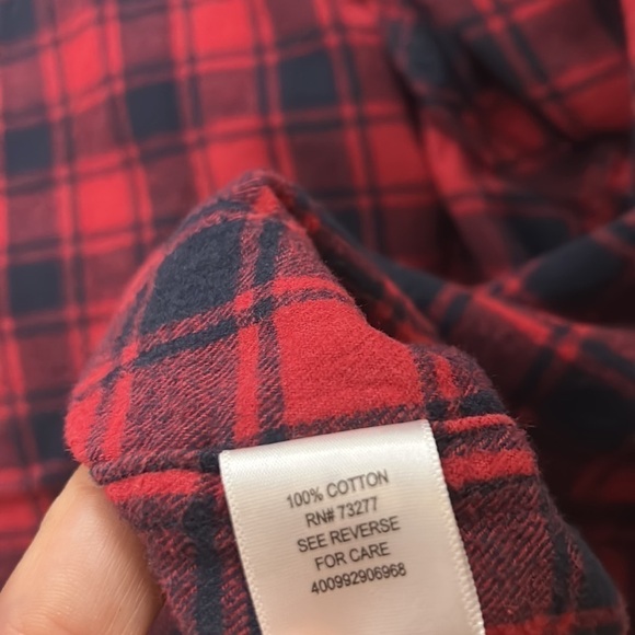 Upcycled Red flannel long sleeve Disney princess squad goal button down shirt XL - Picture 6 of 8